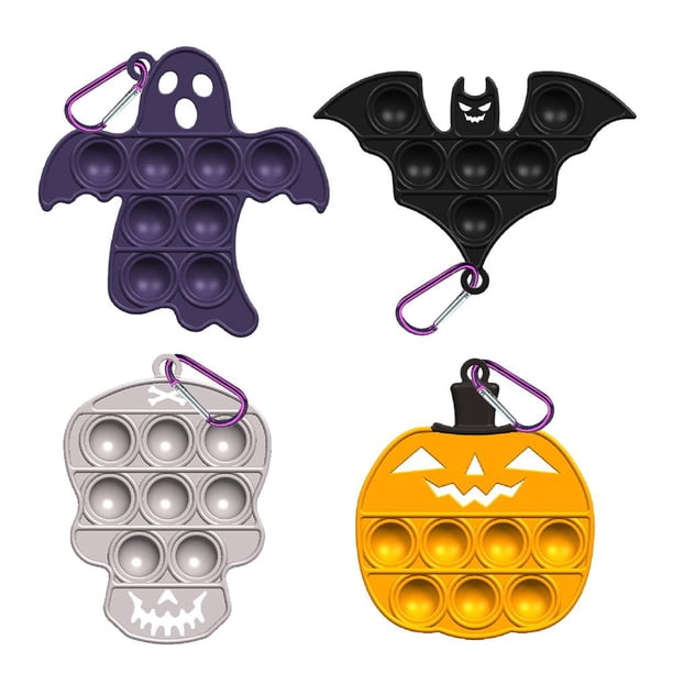 De Juguetes De Burbujas De Empuje Para Navidad Y Halloween, Juguetes De Descompresión Sensorial De Silicona, Juguetes Para Autismo, Juegos Familiares Y Entretenimiento 4 Uds Speravity AP008183-01