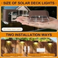 thumbnail image 2 of BlinkL 12 Pcs Solar Deck Lights Outdoor, Waterproof LED Solar Step Fence Lights for Stairs, Step, Railing, Patio, Driveway, Garden, Pathway and Yard(Brown Shell Warm White Light), 2 of 6