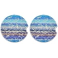 thumbnail image 2 of FREEAMG Blue Waves Pattern Car Coaster for Cup Holders,2 PCS Absorbent Ceramic Car Cup Coasters Universal Vehicle Non-Slip Car Cup Holder Coaster, 2 of 6