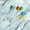 thumbnail image 2 of 4 Pcs Heat Resistant Glass Spoons Clear Coffee Spoon Long Handle Dessert Spoon, 2 of 8