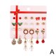 thumbnail image 5 of Ruifaya Pendientes colgantes navideños con forma de árbol de Navidad, muñeco de nieve, para mujer y niña, joyería con gancho, 5 of 6