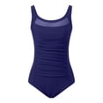 thumbnail image 5 of Womens One Piece Swimsuits Tummy Control 2026 Modest Mesh Scoop Neck Slimming Full Coverage Bathing Suit Swimwear Beach Navy M, 5 of 5
