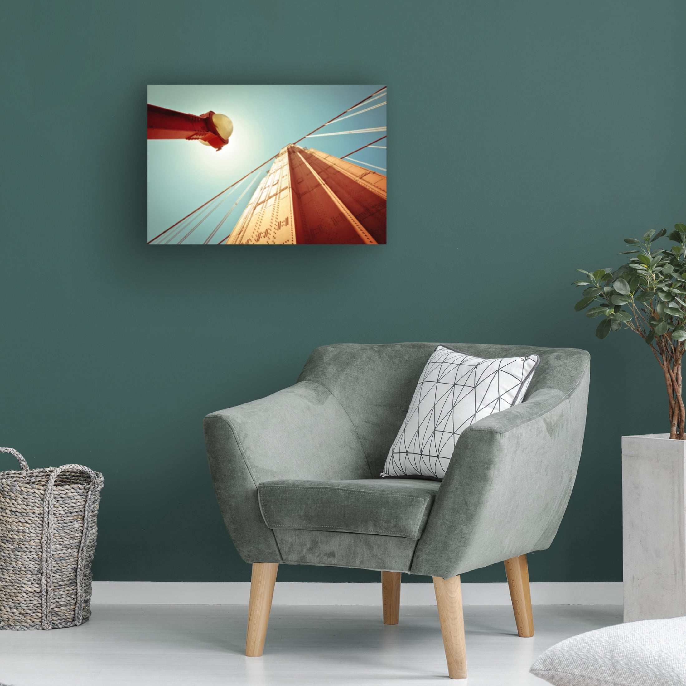 Canvas Wall Art - Robert Steinkopff 'Golden Gate' Wall Art for Living Room, Bedroom, or Office Décor by Trademark Fine Art - 24 x 16 Inches