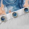 thumbnail image 4 of Manfei Marble Abstract Black Out Curtains, Blue Orange Stripes Ombre Curtains Pack of 2 (42x63 Each), Marbling Artwork Bedroom Curtains, Curtains and Drapes Room Decor, 4 of 6