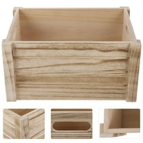 PTOOTP Khaki Wood Planter Box Solid Wood for Plants Indoor and Outdoor Decorative Flower Pot