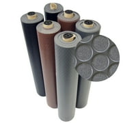 Rubber Cal Rubber-Cal Coin-Grip Rubber Flooring Rolls - 2mm thick x 4ft. Wide Rubber Roll - 48 x 72 Black 48 x 60