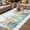 Green, variant on Watercolor Marine Life Outdoor Rug for Patio/Deck/Porch, Non-Slip Large Area Rug 3 x 5 Ft, Ocean Corals Shells Starfish Blue Plaid Indoor Outdoor Rugs Washable Area Rugs, Camping Rug Carpet Runner