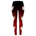 thumbnail image 3 of MKLEKYY Conjunto deportivo para mujer Leggings para entrenamiento, leggings con estampado navideño, pantalones de bloques de color, leggings elásticos suaves 1384, 3 of 4