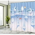 thumbnail image 5 of Ambesonne Cartoon Shower Curtain, Winter at Woods Animals, 69"Wx70"L, Multicolor, 5 of 5
