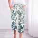 thumbnail image 2 of Pantalones Casuales de Mujer de Impresión Floral Cintura Elástica Suelta, Pantalones de Pierna Ancha Recta con Bolsillos, 2 of 6