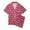 Red, variant on Shadoumai Cozy Short Sleeve Printed Cardigan Pajama Set For Women Casual Homewear Ideal Valentine's Day Relaxing Evening Sleepwear