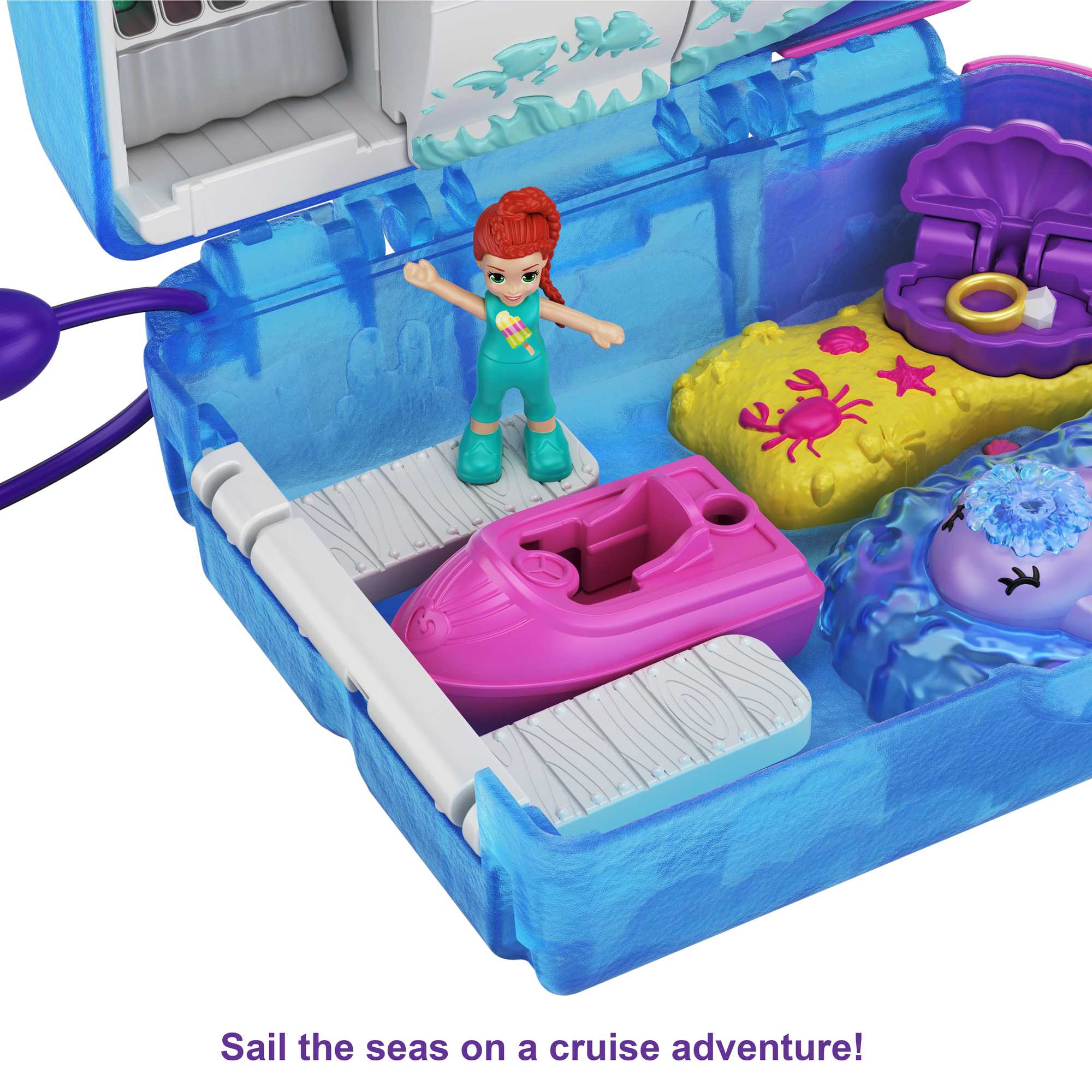 Polly Pocket Pocket World Sweet Sails Cruise Ship Compact Playset with 2 Micro Dolls & Accessories - image 5 of 7