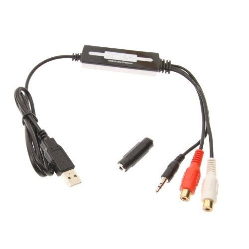 USBGear USB to 1/8" Straight-Tip (3.5mm) / Stereo RCA Audio Capture Device
