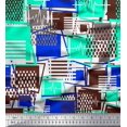 thumbnail image 1 of Soimoi Green polyester Crepe Fabric Geometric Abstract Printed Craft Fabric by the Yard 52 Inch Wide, 1 of 3
