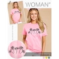 thumbnail image 3 of Xuanfei Women Daisy Graphic Print Round Neck Short Sleeve T-Shirt, 3 of 6