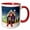 Red/White, variant on 3drose, Christmas Candy Cozy Cabin Gingerbread House Winter Forest, 11oz Mug