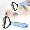 thumbnail image 1 of Universal Pet Grooming Tool Double Deshedding Comb Stainless Steel Massage Brush for Dogs and Cats, 1 of 4