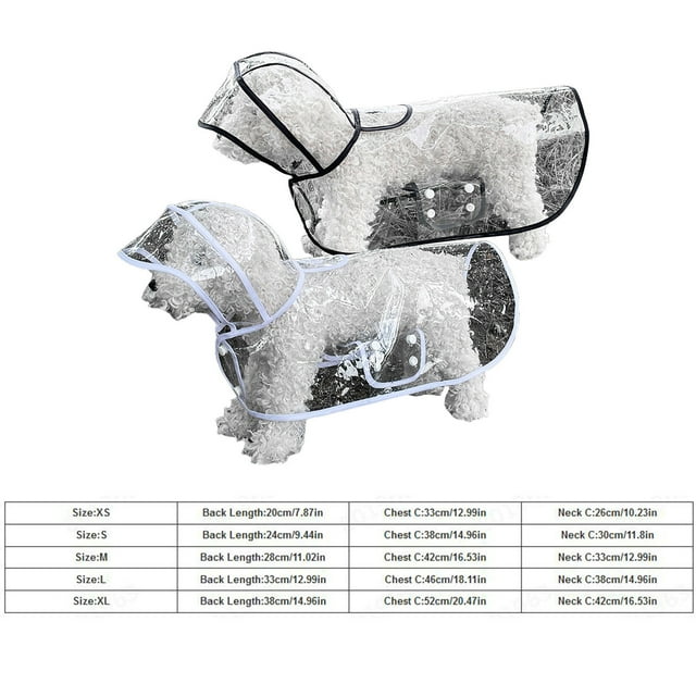 Pet Raincoat Cat Dog Poncho Large And Small Dog Clothes Outdoor Rainproof Rain Gear Transparent Simple Style Easy To Put On And Off