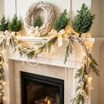 thumbnail image 4 of DefiDgd Artificial Evergreen Leaves Branch,Small Faux Green Stem Vase Filler Greenery Pick for Christmas Wreath Filling Table Mantel Indoor Floral Arrangement Winter Home Decor, 4 of 7