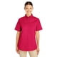 thumbnail image 1 of Camisa de sarga de manga corta 100 % algodón Foundation para mujer con Teflon™ ROJO M harriton M582W, 1 of 1