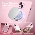 thumbnail image 2 of Funda magnética SuydanBox para iPhone 13 6.1, color rosa tiza, 2 of 7