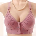 thumbnail image 2 of Lmueinov Bras for Women Supportive Wireless Push Up Bra Full Coverage No Underwire Floral Print Bralettes for Older Women, 2 of 3