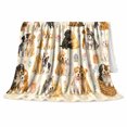 thumbnail image 2 of Cuddling Dogs Hearts, Playful Pet Portrait Pattern, Warm Flannel Blanket for Living Room and Reading Nook with Detailed Artwork, Dog Lovers Friendship Gift, Pet Lover Home Decor, 2 of 9