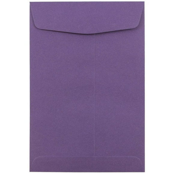 JAM Paper 6 x 9 Open End Envelopes, Dark Purple, 50/Pack