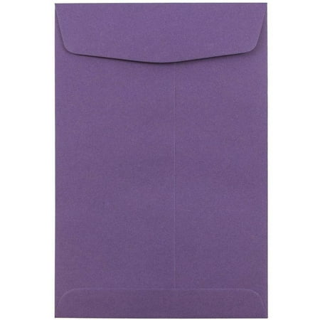 UPC: 0632963047435 | JAM 6 x 9 Open End Envelopes  Dark Purple  100/Pack