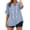 A1 Light Blue, variant on 3/4 Sleeve Blouses for Women Fashion Clothes Lightweight Pullover Shirt Summer Tshirts Cotton Linen Tops Outfits for Women Over 50 Trendy Crew Neck Going Out Tops Mexican Shirts Light Blue L