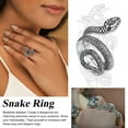 thumbnail image 3 of Bestyle Gothic Snake Rings for Men Women, Stainless Steel Serpent Finger Wrap Ring Halloween Costumes Jewelry Gifts for Son Brother (Size 8), 3 of 8