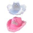 thumbnail image 1 of Paquete de 2 Tiara de con Sombrero Fieltro para Niñas Adultas, inconfundible, Rosa Y, 1 of 9