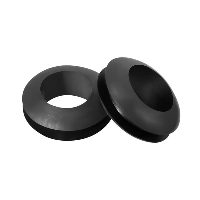 Unique Bargains Wire Protector Oil Resistant Armature Rubber Grommet 12mm Mounting 300Pcs, Black