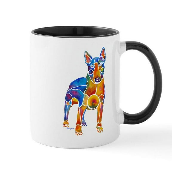 CafePress - English Bull Terrier Art Gifts Mug - 11 oz Ceramic Mug - Novelty Coffee Tea Cup