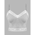 thumbnail image 1 of Top Corta Cami de Talla Grande de Encaje Rosegal  Camisetas sin mangas de talla grande, 1 of 5