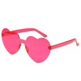 thumbnail image 1 of Lady Sunglasses Eye Protection Solid Color Cute Heart Shape Transparent Outdoor Sunglasses for Travel, 1 of 10