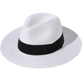 thumbnail image 2 of Womens Straw Hat Wide Brim Floppy Beach Cap Adjustable Panama Sun Hat UPF 50+, 2 of 8