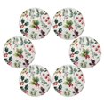 thumbnail image 3 of IAUYY Set of 6 Round Placemats for Dining Tables Heat-Resistant and Wear-Resistant DIY Printing Design Table Placemats，Applicable for Christmas Watercolor Collage Collection, 3 of 7