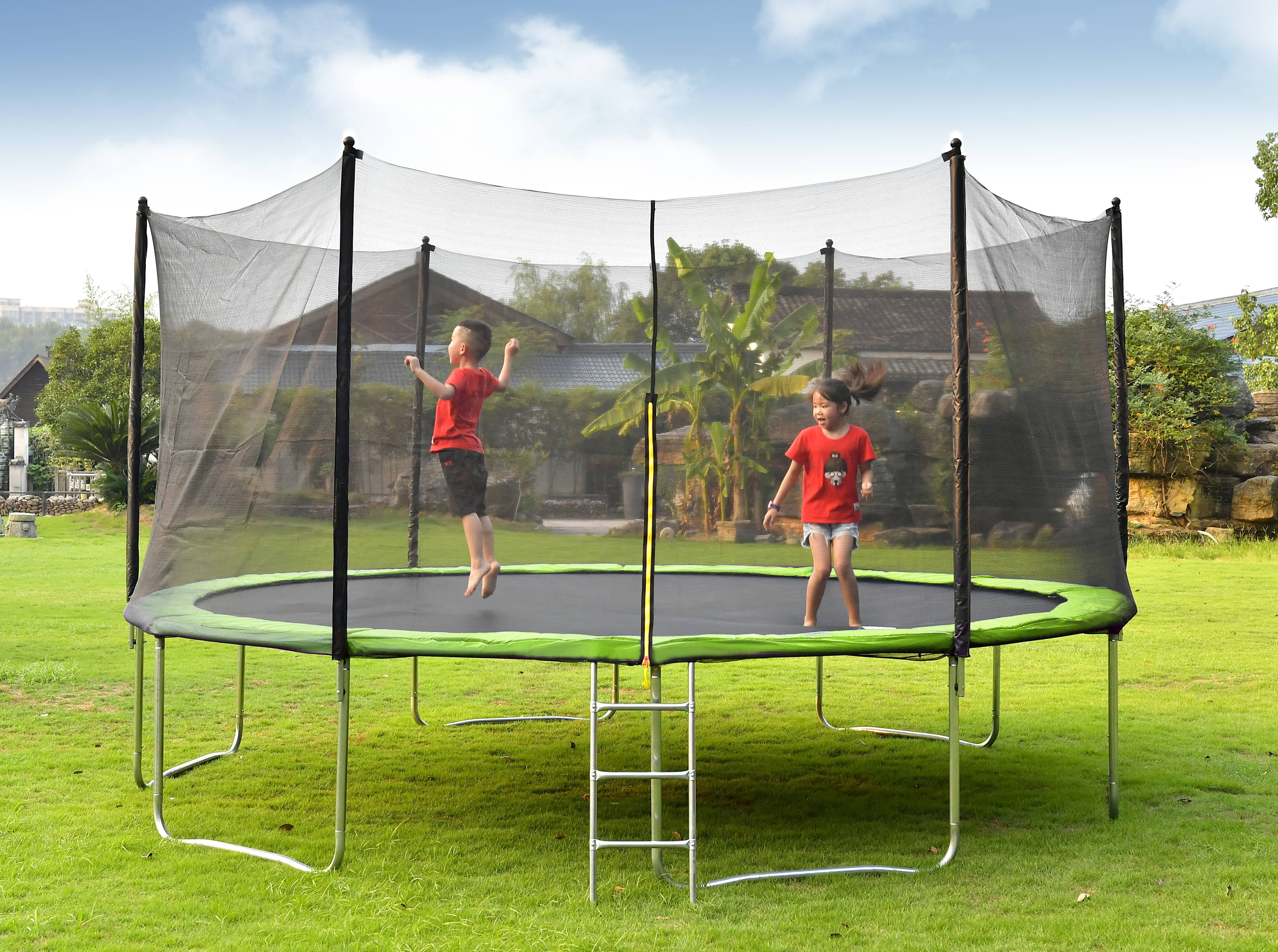 Kids Adults Trampoline 12 Ft Kids Trampoline Indoor Or Outdoor With Enclosure Net Jumping Mat And Spring Cover Padding Safety Pad Ladder Jumping Mat Rain Cover Padding Ship From Usa Directly Outdoor Flags