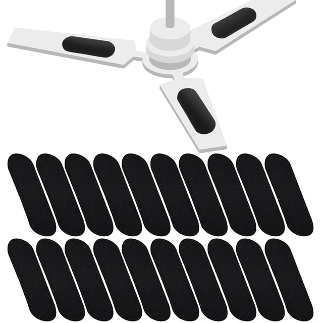 Paquete de 20 filtros Tuanse para ventilador de techo, carbón activado, 25 x 9 cm