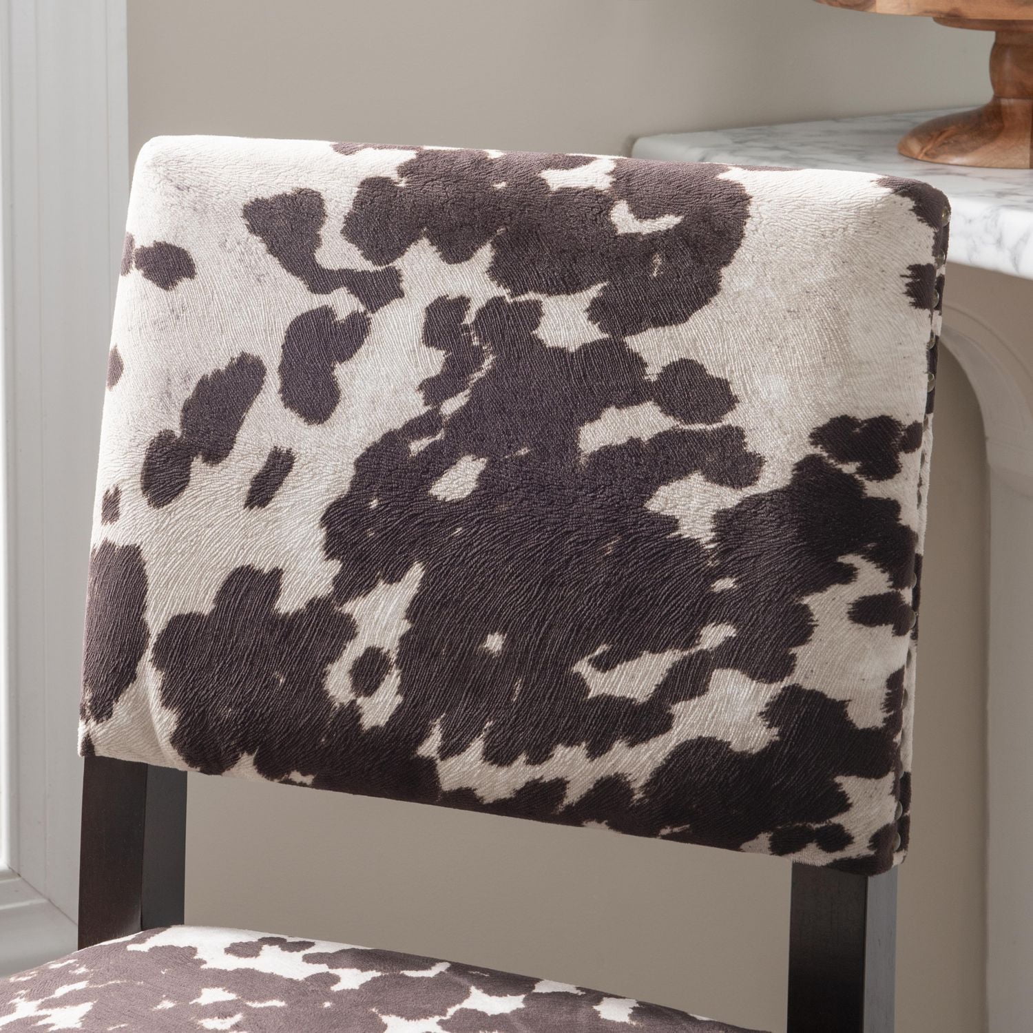 Noah Brown Cow Print Bar Stool