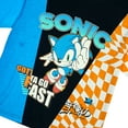 thumbnail image 4 of Sonic The Hedgehog Gotta Go Fast Crew Neck Short Sleeve Boy's Colorblock T-shirt-6/7, 4 of 5