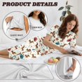 thumbnail image 6 of DISNIMO Dachshund Printed Womens Pajama Set, Dog Paw Printed Sleepwear Soft 2 Piece Pjs Set Short Sleeve Tops and Capri Pant Lounge, S, 6 of 7
