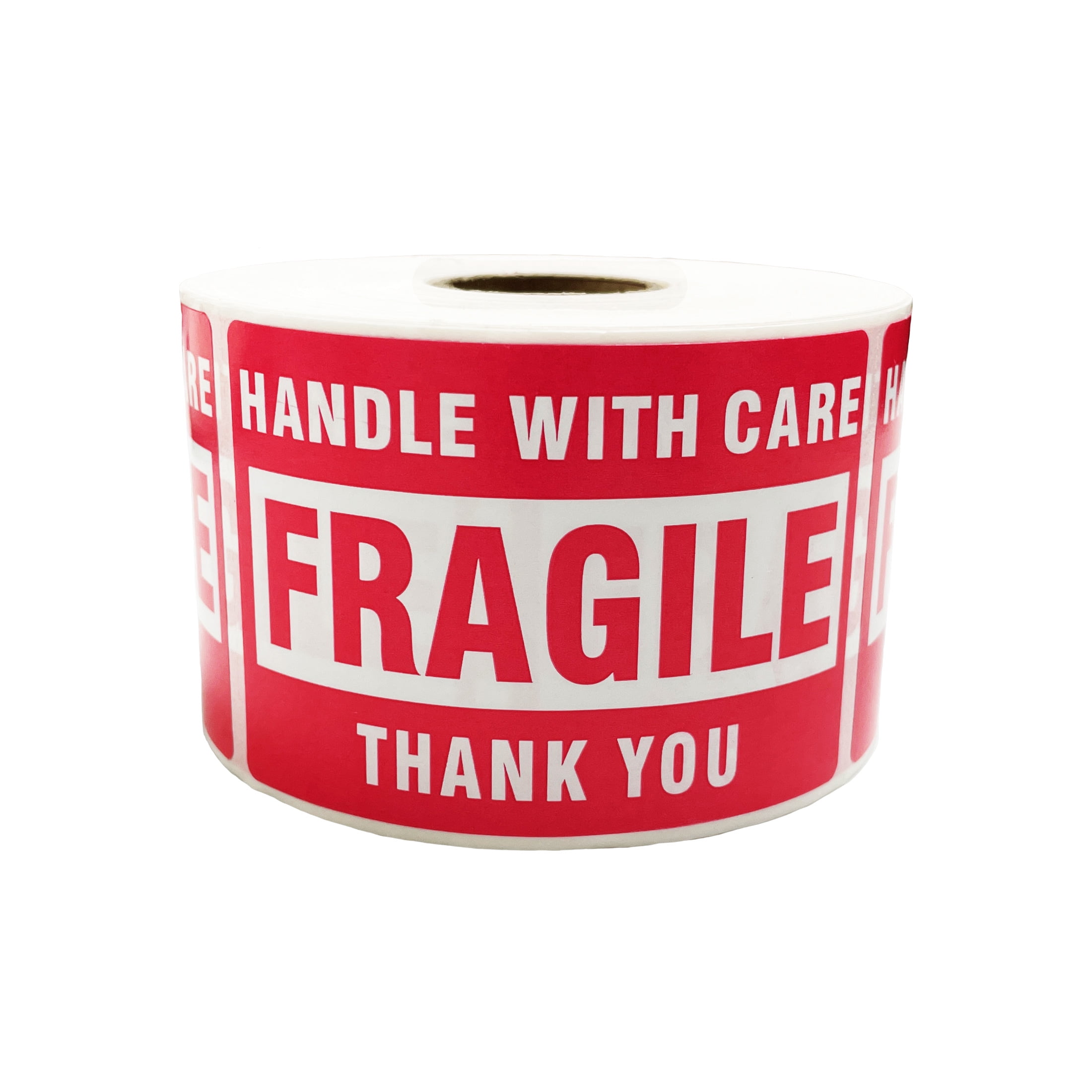 100 2x3 FRAGILE Stickers Handle with Care plus 15 WHITE Thank You Stickers Ship 