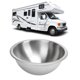 thumbnail image 1 of Fregadero De Baño De Cocina Para Vehículos Recreativos, Fregadero Redondo Para Autocaravanas, Superficie Lisa De 12 Pulgadas, Acero Inoxidable 304, A Prueba De Deformación, Gran, 1 of 7