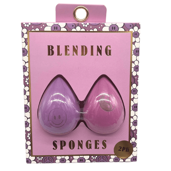 2 Pack Makeup Blender Sponges, Ultra Soft Beauty Sponges for Flawless Blending of Liquid, Cream, Powder Makeup, Precision Around Eyes, Nose, Rounded Base for Smooth Even Application, Purple