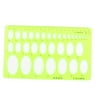Students Plastic Drafting Drawing Measuring Oval Template Ruler Clear Green School Supplier