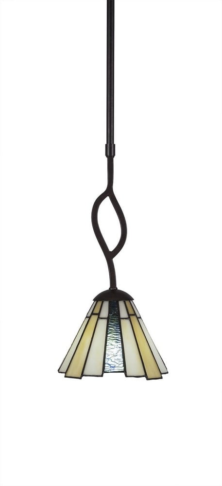 Toltec Lighting Revo One Light Mini Pendant Dark Granite Finish With Com Toltec Lighting Revo One Light Mini, Mission Style Mini Pendant Lighting