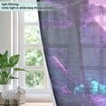 thumbnail image 4 of Yayeee Window Curtains Light Filtering 63"x42" Grommet Panel Pair Home Living Room Decor, Pink Neon Road, 4 of 7