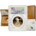 thumbnail image 1 of 2017-W $50 Gold Eagle PCGS PR70 Deep Cameo First Strike Flag Label with Original Government Packaging  U.S. Mint Coin, 1 of 2